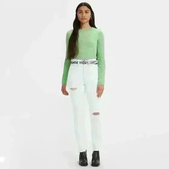 NWT Levi's 501 Light Wash High Rise Distressed Skinny Jeans - Picture 16 of 16